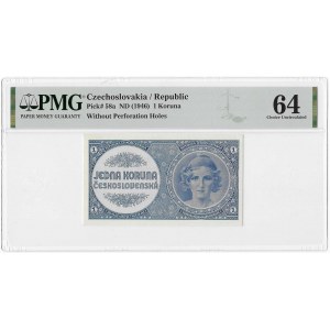 Tschechoslowakei, 1 Krone, 1946 - PMG 64