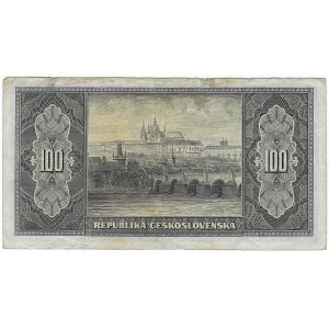Tschechoslowakei, 100 Kronen (1945).