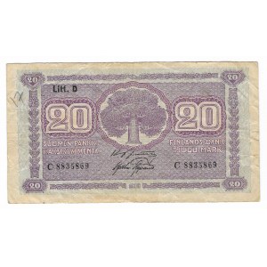 Finlandia, 20 markkaa 1939