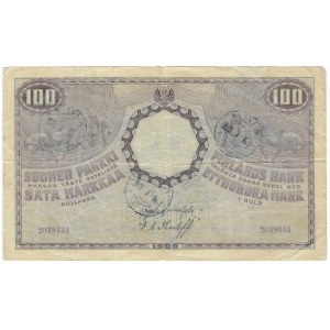 Finlandia, 100 markkaa 1909r. - rzadkie