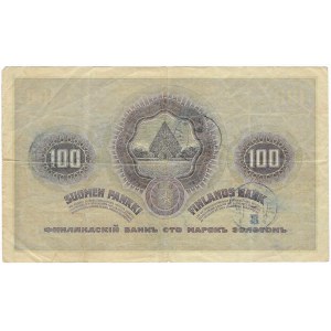 Finlandia, 100 markkaa 1909r. - rzadkie