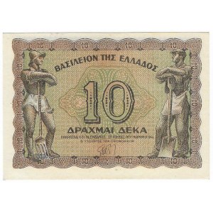 Griechenland, 10 Drachmen, 1944.