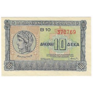 Griechenland, 10 Drachmen, 1940.