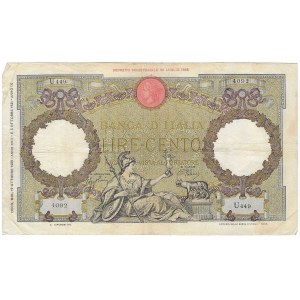 Italien, 100 Lire, Serie U, 1931.