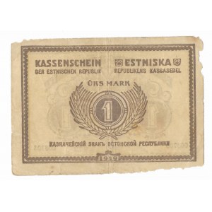 Estonia, 1 Mark 1919