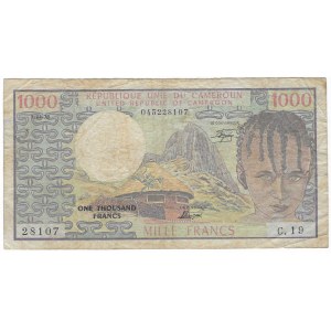 Kamerun, 1000 Francs bez daty (1978)