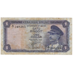 Brunei, 1 dolar 1967