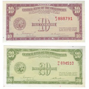 Filipiny, 10 i 20 Centavos 1949