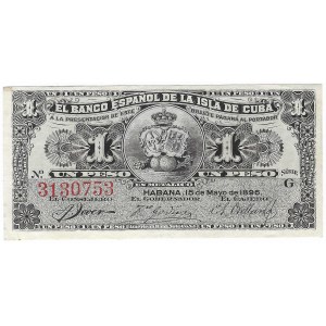Kuba, 1 peso 1896