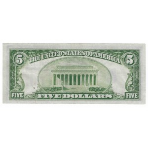 Stany Zjednoczone Ameryki, 5 dolarów 1934, żółta pieczęć