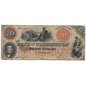 United States of America, $20 1861, North Carolina Bank of Washington