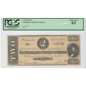 États-Unis d'Amérique, 2 dollars 1864 - PCGS 63