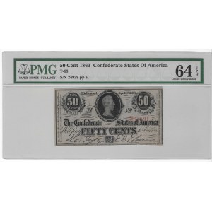 Stany Zjednoczone Ameryki, 50 centów 1863, druga seria - PMG 64 EPQ