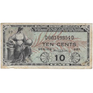Stany Zjednoczone Ameryki, 10 centów 1951 - military payment certificate