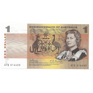 Austrálie, 1 dolar, datum základny (1969)