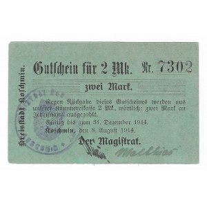 Koźmin Wielkopolski (Koshmin), 2 známky 1914