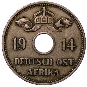 Německo, Německá východní Afrika, 10 haléřů 1914 J