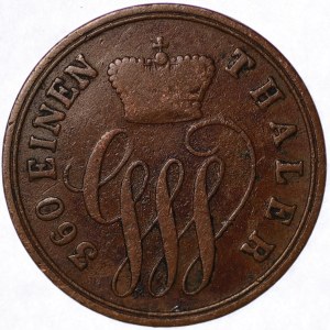 Niemcy, Schaumburg-Lippe, Georg Wilhelm 1 fenig 1858 A