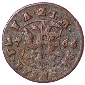 Německo, Anhalt-Zerbst, Friedrich August 1 fenig 1766