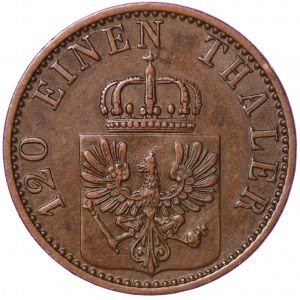 Německo, Prusko, Wilhelm I, 3 fenigy 1868 C