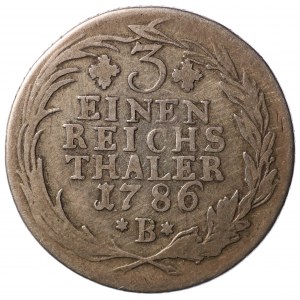 Německo, Prusko, Fridrich II, 1/3 tolaru 1786 B, Wrocław