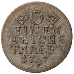 Germany, Prussia, Frederick II, 1/6 thaler 177? E, Königsberg