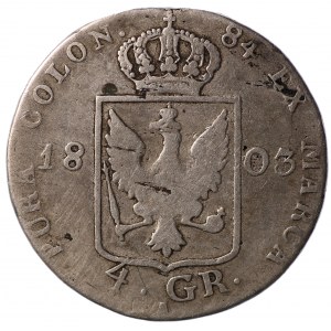 Nemecko, Prusko, Friedrich Wilhelm III, 4 groschen 1803 A, Berlin