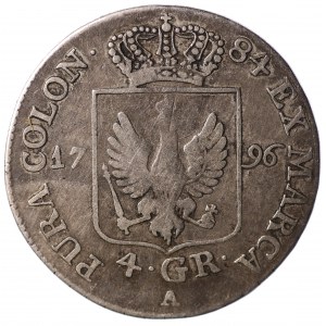 Nemecko, Prusko, Friedrich Wilhelm II, 4 groše 1796 A, Berlín