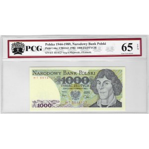 1000 złotych 1982, seria HT - PCG 65 EPQ