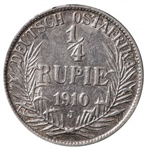 Germany, German East Africa, 1/4 rupee 1910 J