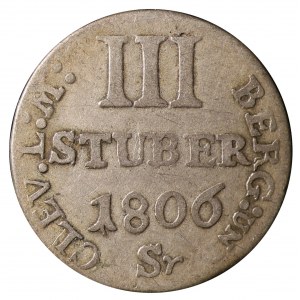 Německo, Jülich-Berg, Joachim Murat, 3 Stüber 1806