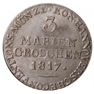 Německo, Braunschweig-Calenberg-Hannover, Georg III, 3 Mariengroschen 1817