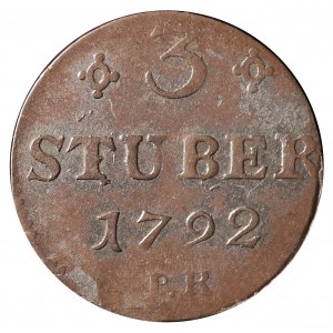 Deutschland, Jülich-Berg, Karl Theodor, 3 Stüber 1792 PR
