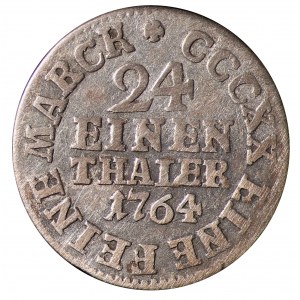 Německo, Sasko, Fridrich August III, 1/24 tolaru 1764