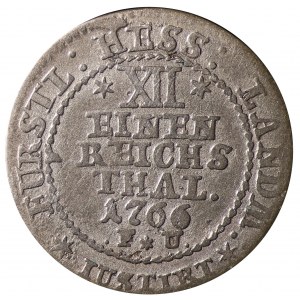 Nemecko, Hessen-Kassel, Friedrich II 1/12 thaler 1766 FU