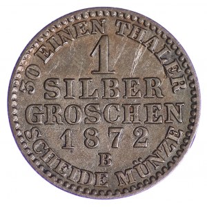 Německo, Prusko, Vilém I., 1 stříbrný haléř 1872 B - Hannover