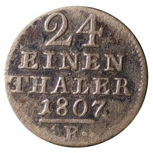 Německo, Hessen-Kassel, Wilhelm I, 1/24 tolaru 1807 F