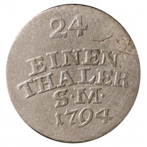 Niemcy, Sachsen Weimar Eisenach, Carl August, 1/24 talara 1794