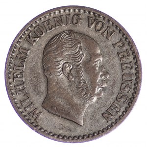 Německo, Prusko, Vilém I., 1 stříbrný haléř 1862 A - Berlín