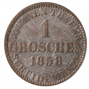 Německo, Hannover, 1 silber groschen 1858 B