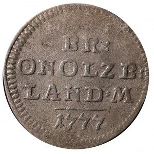 Niemcy, Brandenburg-Ansbach, Christian Friedrich, 2 1/2 krajcara 1777 S