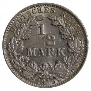 Germany, 1/2 mark 1915 E