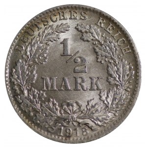 Deutschland, 1/2 Mark 1918 D