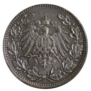 Deutschland, 1/2 Mark 1918 E