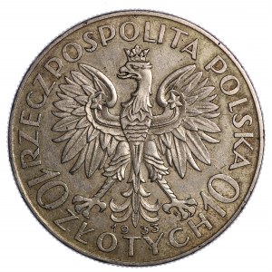 10 złotych 1933, Warszawa, głowa kobiety