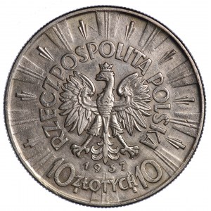 10 Zloty 1937, Piłsudski