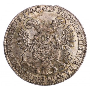 August III Sas, Vikarpfennig 1740 - schön