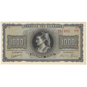 Grecja, 1000 Drachmai 1942