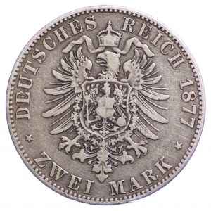 Německo, Prusko, Wilhelm I., 2 marky Berlín 1877 A