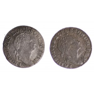 Deutschland, Preußen, Friedrich, 3 Pfennige 1780 B und 3 Pfennige 1782 A